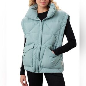Oof Wear Puffy Vest Seafoam Green Size 46